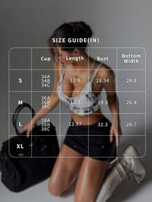 Core Rhythm Floral Print Cut Out Back Sports Bra - Dark Grey - View 2