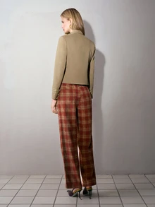 MOTF PREMIUM VINTAGE CLASSIC PLAID LONG PANTS - Red - View 3