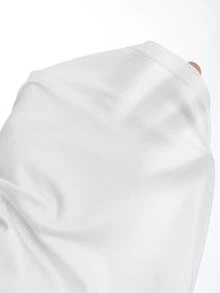 SHEIN Unity Women's Summer Solid Square Neck Casual Slim Fit Tank Top, Built-In Bra - White - View 5