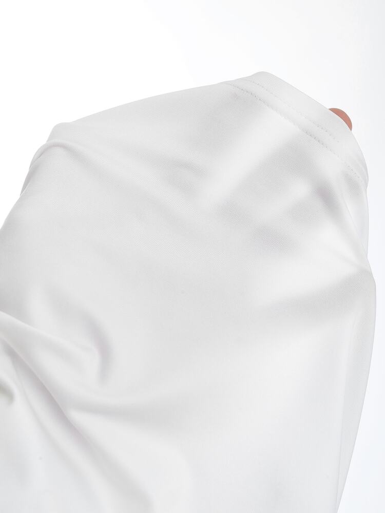 SHEIN Unity Women's Summer Solid Square Neck Casual Slim Fit Tank Top, Built-In Bra - White - View 5