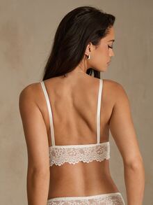 Glamine Women's Lace Fashionable & Comfortable Lingerie Set - White - View 2