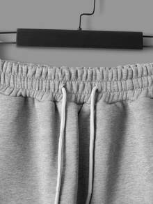 EURMUSE Cotton 2pcs Solid Drawstring Waist Sweatpants - Multicolor - View 6