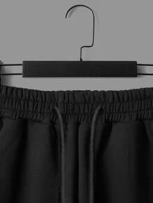 EURMUSE Cotton 2pcs Solid Drawstring Waist Sweatpants - Multicolor - View 3