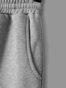 EURMUSE Cotton 2pcs Solid Drawstring Waist Sweatpants - Multicolor - View 4