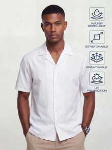 TekDrob Colarless Regular Fit Shirt With WaterProof & UVProtection Effect - White - View 6