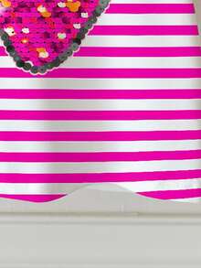 SHEIN Happikins Young Girl Casual Minimalist Round Neck Short Sleeve T-Shirt, Suitable For Summer - Multicolor - View 6