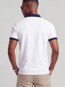 TekDrob Regular Polo With Contrast Details And Embroidered Icon - White - View 3