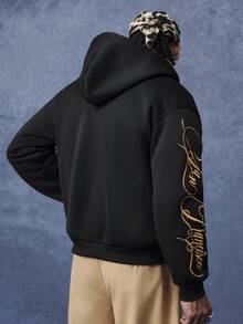 PAVTROS Men's Letter Embroidered Zip-Up Hoodie - Multicolor - View 2