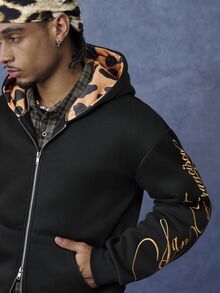 PAVTROS Men's Letter Embroidered Zip-Up Hoodie - Multicolor - View 5