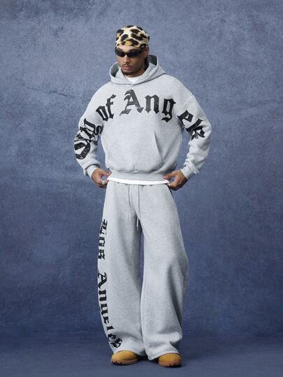 PAVTROS Men's Letter Print Hoodie & Sweatpants Set