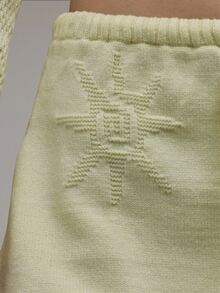 MUSERA Lemon Sunflower Knit Drawstring Mini Skirt Summer Autumn Everyday Date Night Holiday Vacation Dazed - Yellow - View 6