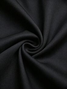 SHEIN Clasi 大尺碼女款極簡金石裝飾開衩貼身裙 - 黑色 - 查看 5
