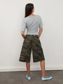 dear melrose Women's Grey Deep V-Neck Short Sleeve Fitted Casual Top, Versatile T-Shirt, Night Out, Summer Fall Outfit - Grey - View 6