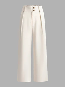 Airaco Women's Elegant Ruched Ruffle Suit Set, Suitable For Commuting, Vacation, And Gatherings, Autumn/Winter - Apricot - View 5