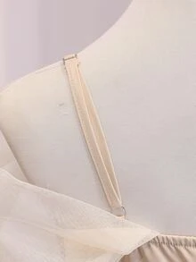青少年女孩休閒梭織翻領收腰長款風衣，秋季返校純黑色防風中長版外套，秋冬款 - 杏色 - 查看 8