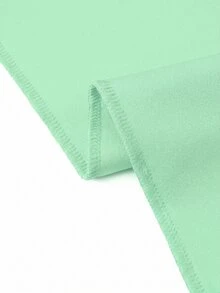 SHEIN LUNE 大尺碼女款時尚極簡顯瘦休閒百搭長褲 - 薄荷綠 - 查看 6