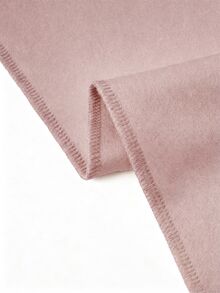 SHEIN LUNE 大尺碼女款時尚極簡優雅顯瘦百褶寬鬆長褲 灰粉色 秋冬款 - Sugar Pink - 查看 5