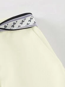GlowEve CURVE Women's Plus Size Scarf Tie Fashion Commuter Shorts - Apricot - View 5