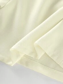GlowEve CURVE Women's Plus Size Scarf Tie Fashion Commuter Shorts - Apricot - View 7