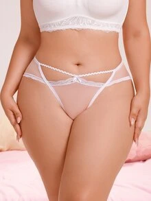 Nora Wilde 1pc Women's Sweet Sexy Plus Size Panties Wedding Hot Pink Summer - Dusty Pink - View 5