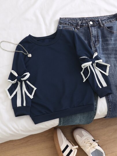 SHEIN Elladie kids Young Girls Sweatshirts