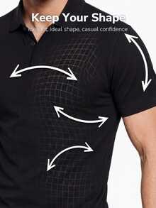 TekDrob Double Anti-Odor Polo With Regular Fit And Concealed Button Placket - Black - View 4