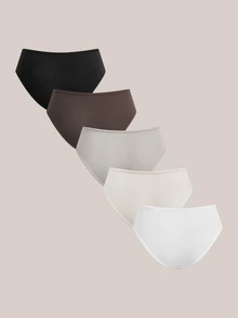 Barelissa Comfortable Minimalist Pure Cotton Women's Panties 5-Pack - Multicolor - View 12