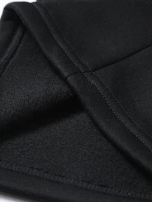 PAVTROS Pantalones de chándal con cordón en la cintura y doble cabeza, estilo urbano para hombres jóvenes - Negro - Ver 6