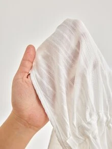 Ocili 100%纯棉休闲舒适宽松大码吊带睡裙 - 白色 - 查看 6