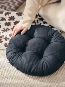 Made In Turkey 38cm Round Tufted Chair Cushion, Soft Thick Seat Pad, Available In 2PCS & 4PCS Sets For Dining Chairs, Kitchen, Floor & Home Decor - Black - View 5