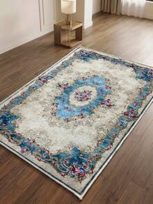 Digital Print Non-Slip Washable Runner Rug/Area Rug, Living Room Rug, Modern Design, Modern, Scandinavian, Bohemian And Classic Style, 100% Polyester, Made In Turkey - Creamy White - View 2