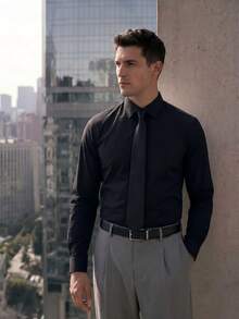 TekDrob WaterProof & UV Protection Classic Regular Shirt With Long Sleeve - Black - View 5