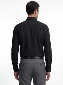 TekDrob WaterProof & UV Protection Classic Regular Shirt With Long Sleeve - Black - View 4