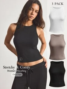 Ocili Women's Comfortable Casual Tank Tops (3pcs/Set) - Multicolor - View 1