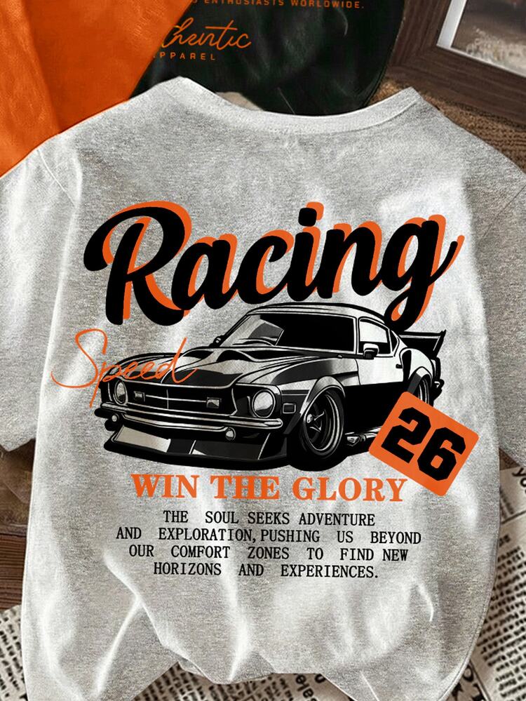 Young Boys New Casual Kids Minimalist, American Vintage, Car Pattern, Style, Streetwear, American Vintage, Multi-Pack, Short Sleeve T-Shirt 3pcs -Pack - Multicolor - View 5