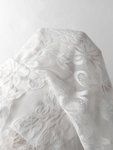 Coolane Women's Plus Size White Summer Fall Boho Rave Concert Skirt Asymmetrical Ruffle Fringe Breathable Mesh Fabric Mid Rise Oversized Flattering - White - View 8