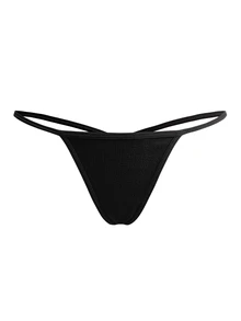 Ocili 3件套女士简约纯色性感丁字裤套装 - 彩色 - 查看 10