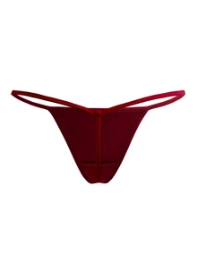 Ocili 3件套女士简约纯色性感丁字裤套装 - 彩色 - 查看 7