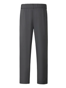 Manfinity Mode Men's Gray Wrinkle-Resistant Double-Breasted Design Adjustable Side Tab Draped Casual Suit Pants, Formal, Old Money - Grey - View 2