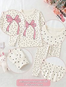 Tween Girls Long Sleeve Raglan Sleeve Fitted Pajama Set, Suitable For Autumn/Winter - Multicolor - View 3