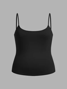 SHEIN EZwear 4pcs/Set Plus Size Women's Tight Casual Cami Tops, Suitable For Summer Back To School - Multicolor - View 4