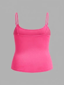 SHEIN EZwear 4pcs/Set Plus Size Women's Tight Casual Cami Tops, Suitable For Summer Back To School - Multicolor - View 5