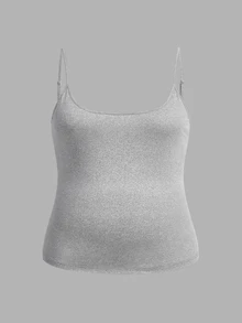 SHEIN EZwear 4pcs/Set Plus Size Women's Tight Casual Cami Tops, Suitable For Summer Back To School - Multicolor - View 7
