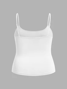SHEIN EZwear 4pcs/Set Plus Size Women's Tight Casual Cami Tops, Suitable For Summer Back To School - Multicolor - View 9