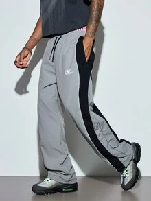 Modcrash Men's Autumn Casual Fashion Minimalist Straight Leg Long Pants For Daily Commute And Outdoor Wear - Grey - View 5