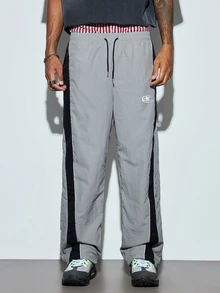 Modcrash Men's Autumn Casual Fashion Minimalist Straight Leg Long Pants For Daily Commute And Outdoor Wear - Grey - View 4