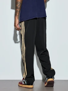 Modcrash Men's Loose Casual Pants - Fashionable Drawstring Relaxed Fit Comfortable Pants - Black - View 2