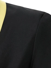 Manfinity Mode Men's British Business Style Button Long Sleeve Jacket And Pants Suit Set - Black - View 5