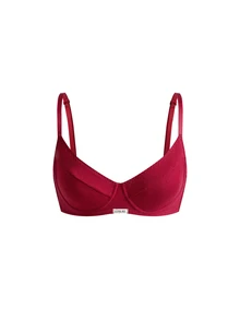 Ocili 1pc High-Grade Gray Seamless Lightly Padded Underwire Bra With Side Support For Women - Burgundy - View 8