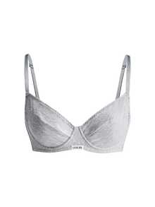 Ocili 1pc High-Grade Seamless Lightly Padded Underwire Bra With Side Support For Women - Grey - View 3